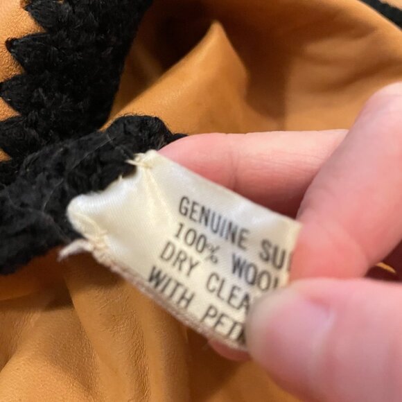 Vintage Prêt-à-Porté Paris Genuine Suede Wool Knit Vest - M - Picture 7 of 10